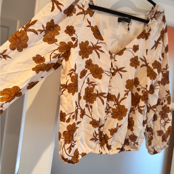 Sanctuary Tops - #53 Sanctuary Brown Floral Blouse